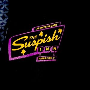 Bailey Sarian “Suspish Inn” Black Jogger size XL